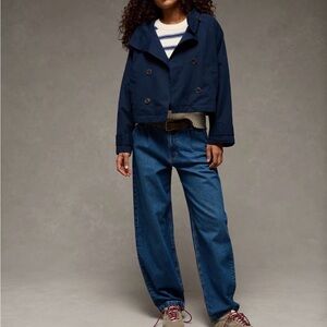 NWT American Eagle Cropped Trench Jacket